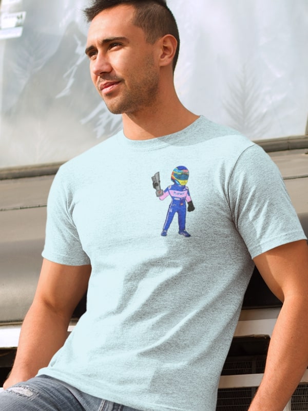 2022 Fernando Alonso Alpine Caricature T-Shirt