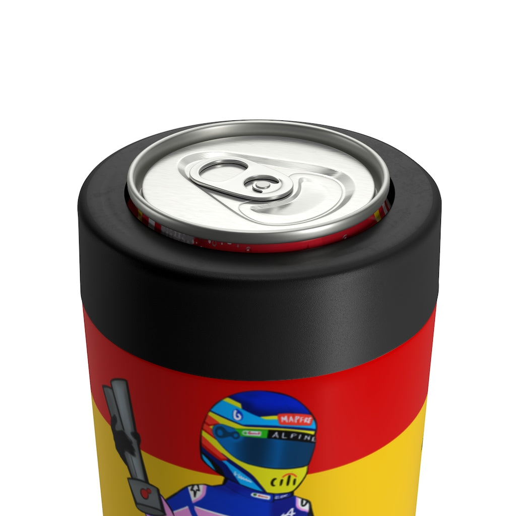 Fernando Alonso Beer Can Insulator - Spanish Flag