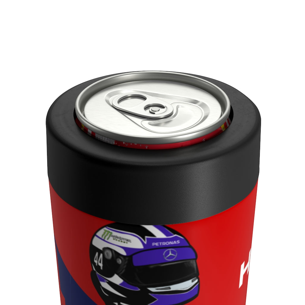 Lewis Hamilton Stainless Steel Beer Can Insulator - Red & Navy