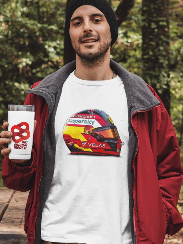 2022 Carlos Sainz Ferrari Helmet T-Shirt