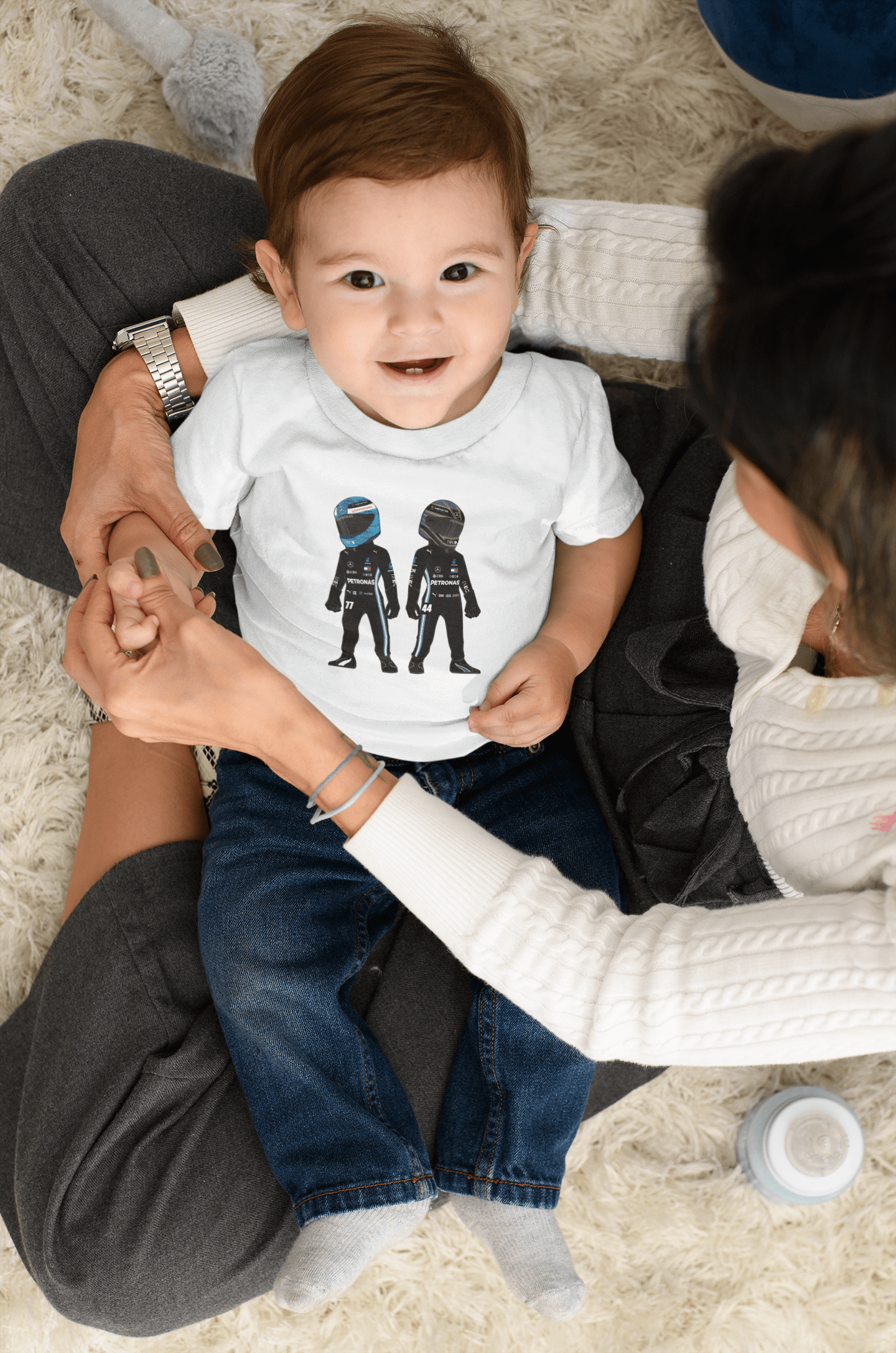 2021 Mercedes Pair - Hamilton and Bottas Baby T-Shirt