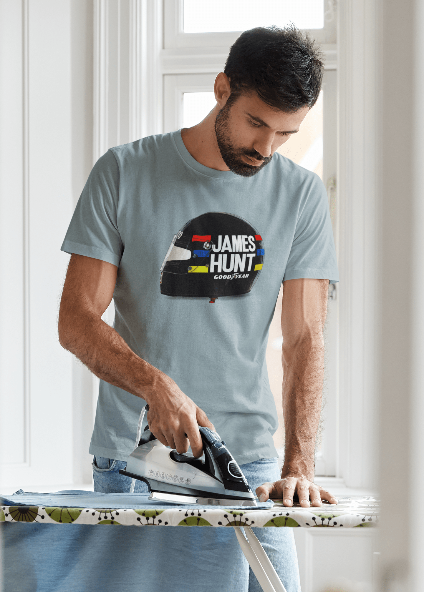 James Hunt Formula 1 Helmet Shirt T-Shirt 1976 Not Enough Merch